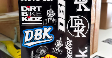 Custom printed sticker by creative branding agency Tetra Brands.